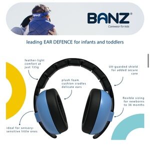 Baby Banz 0-36 months noise canceling headphones
